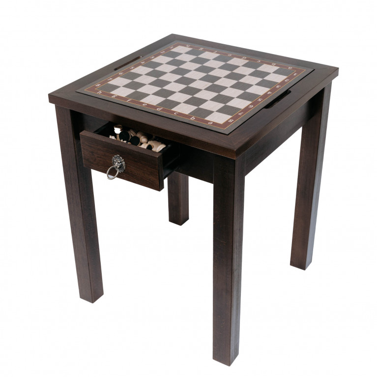 Sakkasztal "Harmony", klasszikus, kombinált (tömör bükk, sakk/backgammon/kávé) 